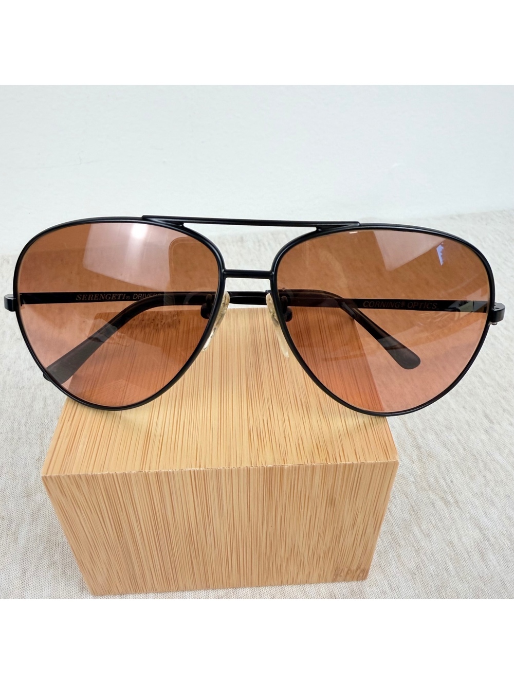 Vintage Serengeti Drivers 5223R Corning Optics Aviator Sunglasses Japan